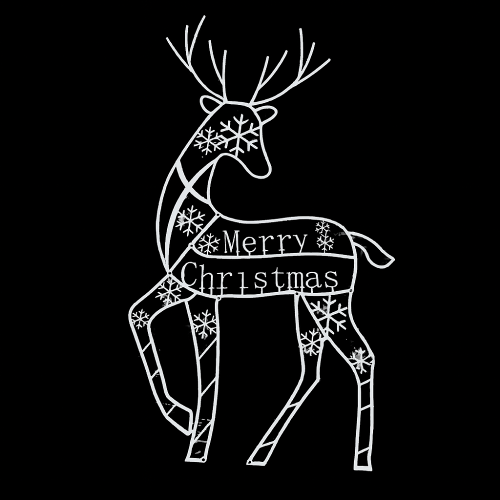 Christmas Decorations Acrylic Reindeer Light Figures