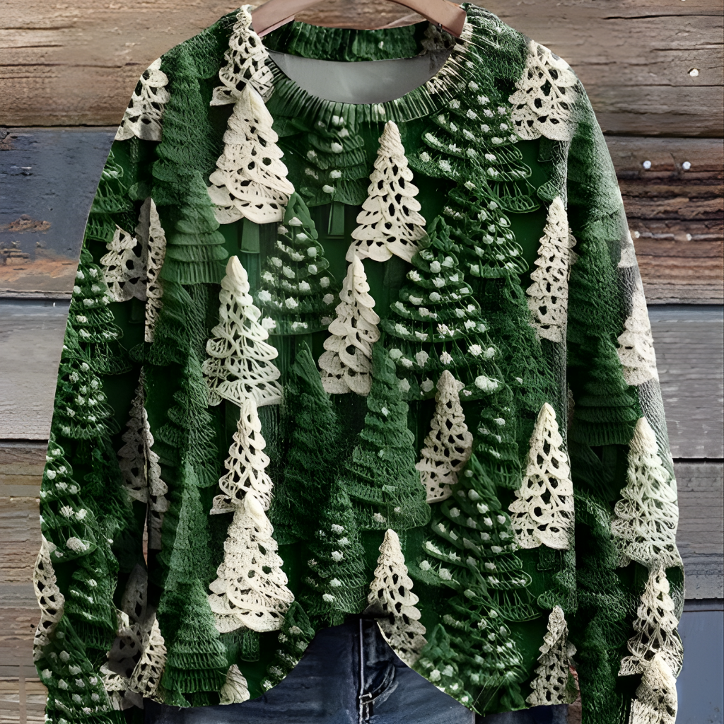 Christmas Sweater Wool Knit Unisex Long Sleeve Pullover