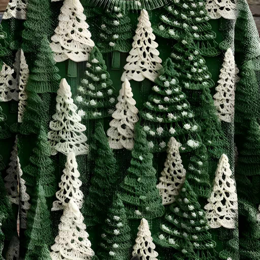 Christmas Sweater Wool Knit Unisex Long Sleeve Pullover