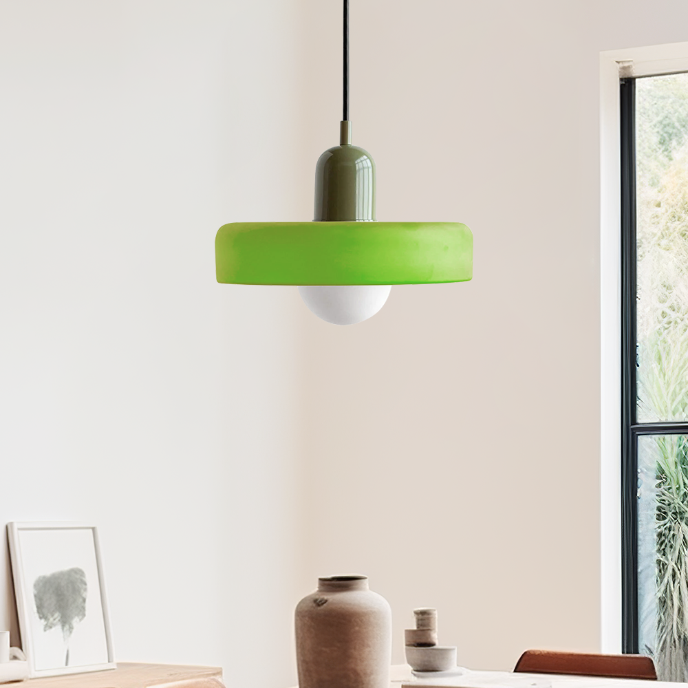 Bauhaus Inspired Colourful Glass Pendant Light