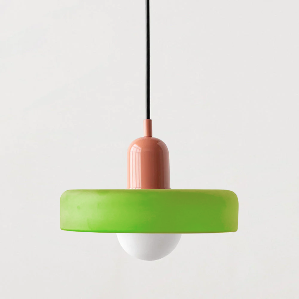 Bauhaus Inspired Colourful Glass Pendant Light