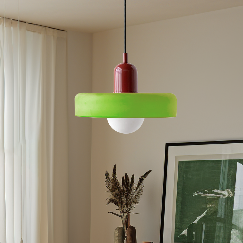 Bauhaus Inspired Colourful Glass Pendant Light