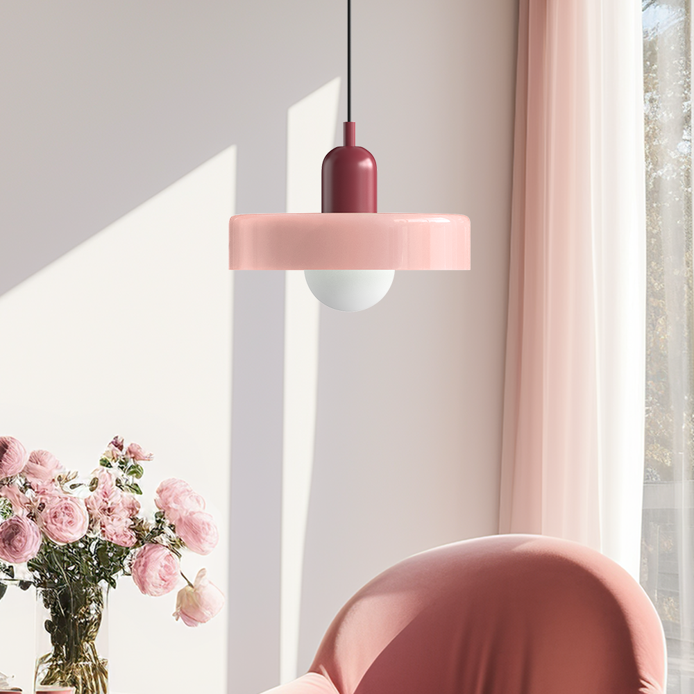 Bauhaus Inspired Colourful Glass Pendant Light