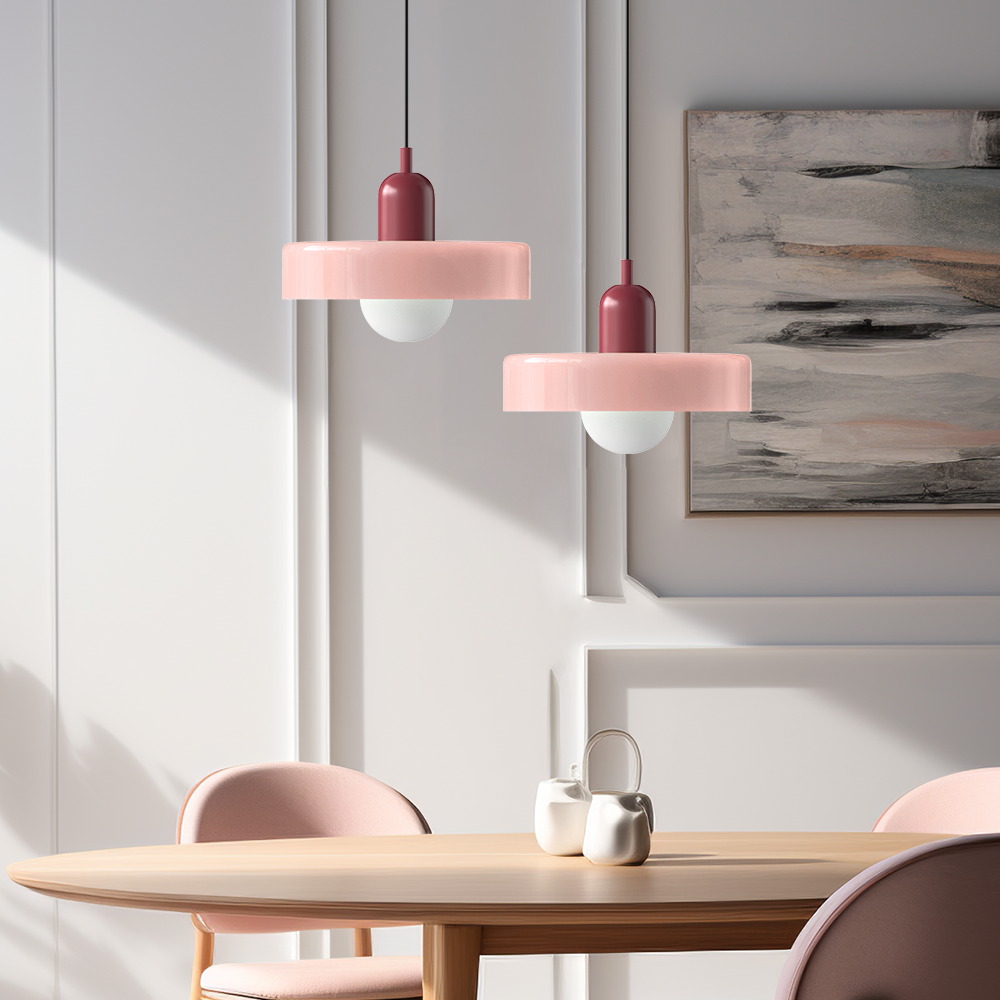 Bauhaus Inspired Colourful Glass Pendant Light