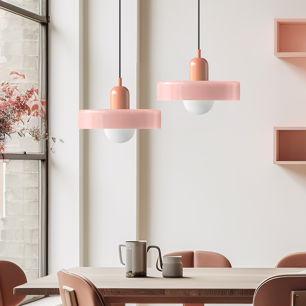 Bauhaus Inspired Colourful Glass Pendant Light