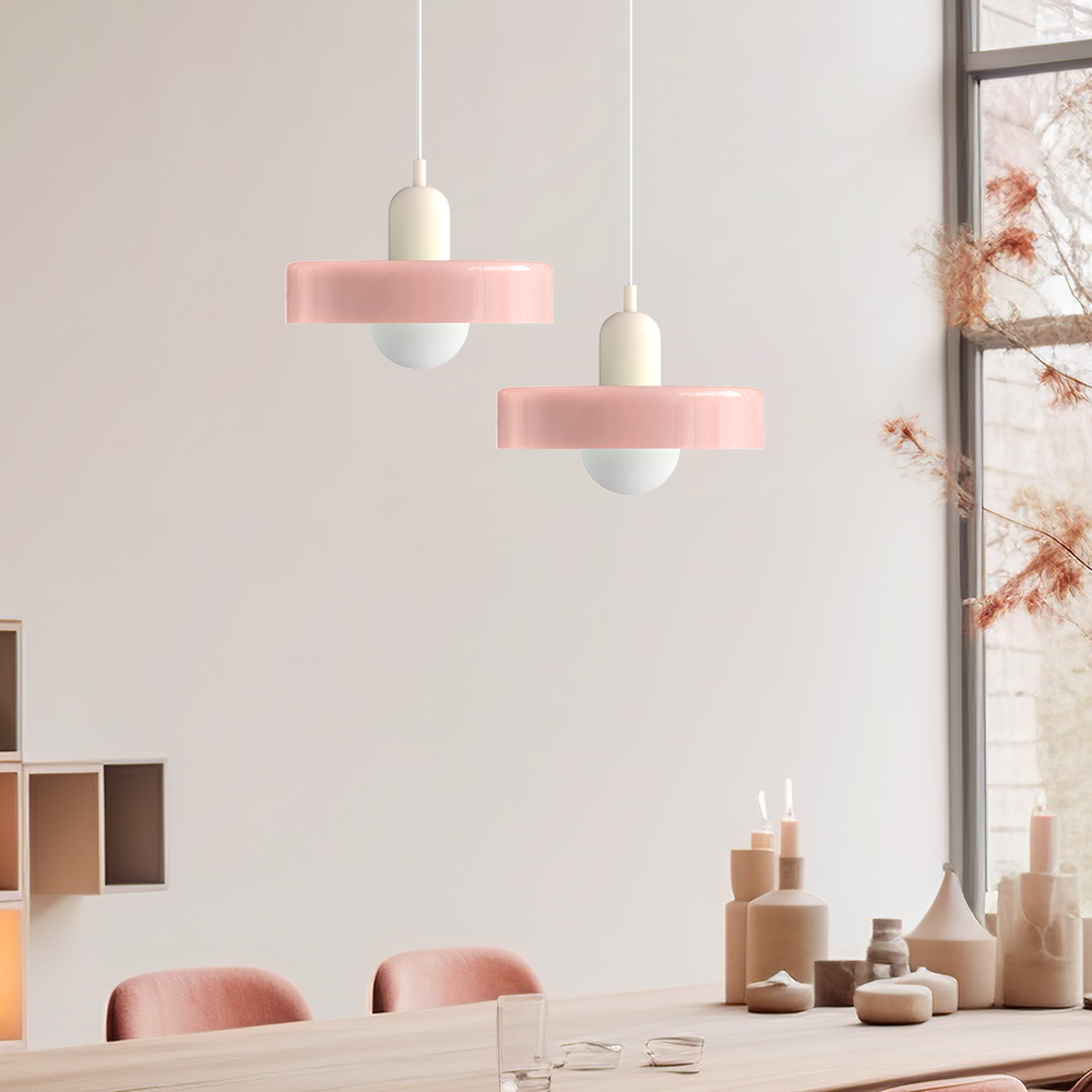 Bauhaus Inspired Colourful Glass Pendant Light