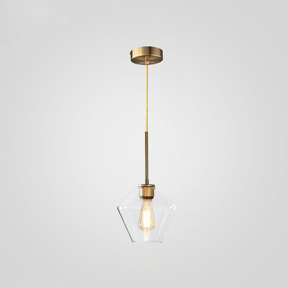 Glass Pendant Light with Industrial Vintage Style