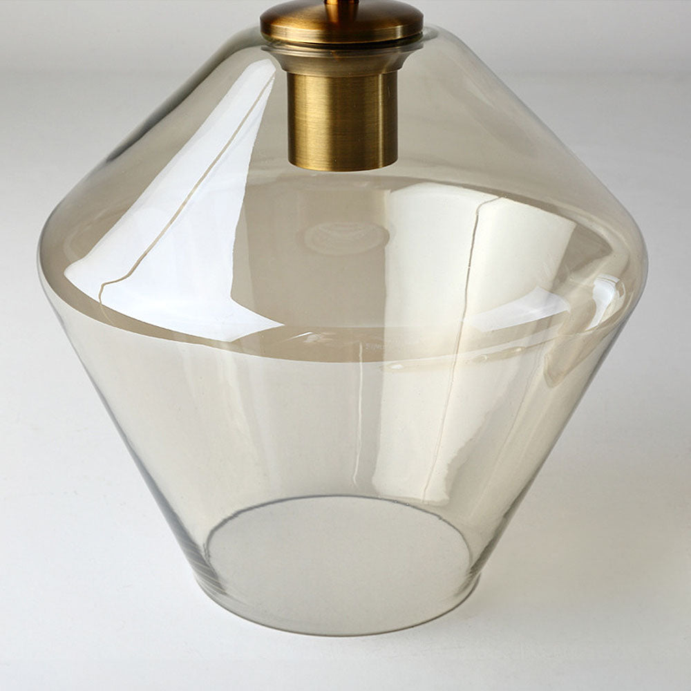 Glass Pendant Light with Industrial Vintage Style
