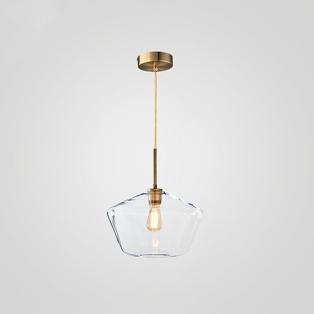 Glass Pendant Light with Industrial Vintage Style