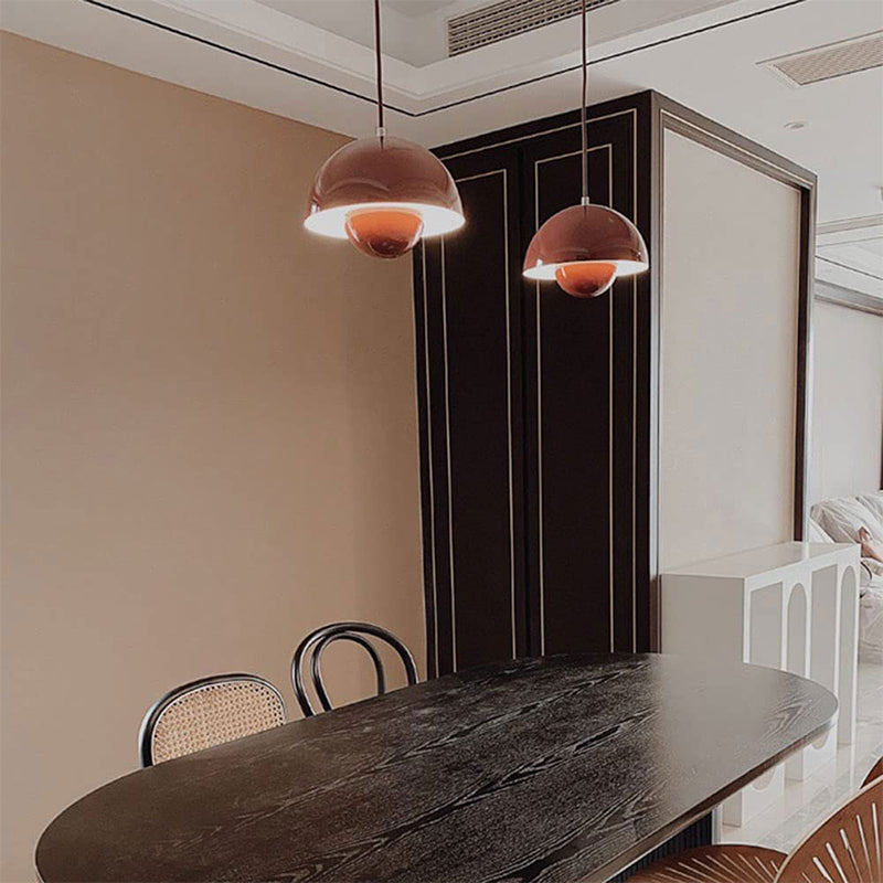 Lampada a sospensione moderna con cupola in metallo