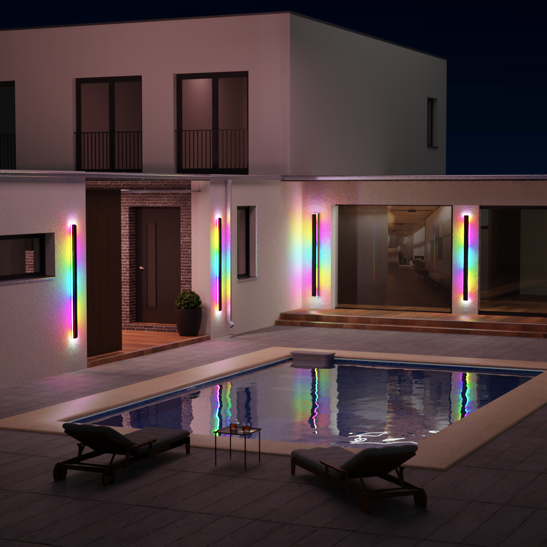 Modern Black LED Outdoor Wall Light