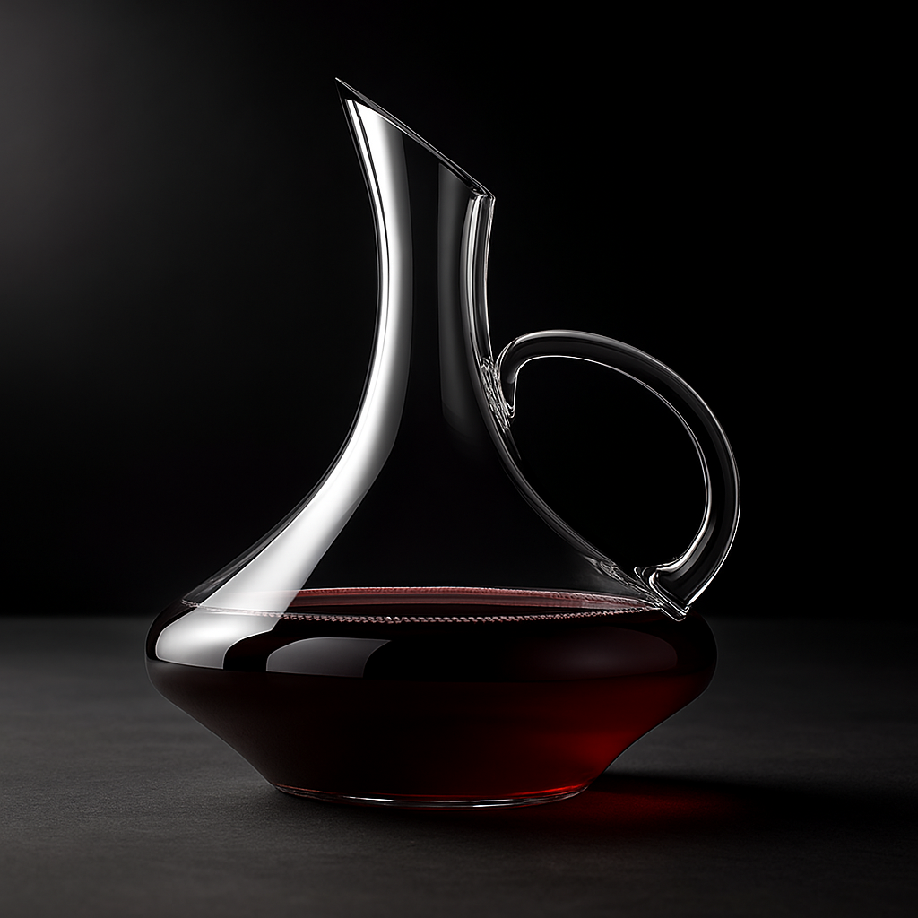 Decantadores Diseño de Asa de Cristal Jarra de Vidrio Elegante Vino Tinto