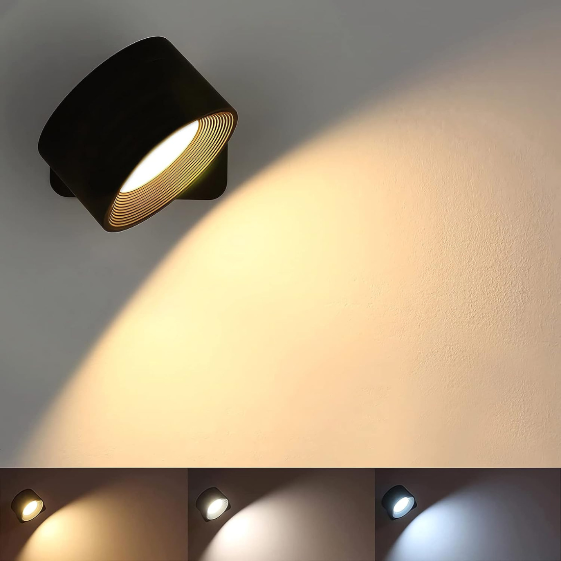 Lámpara de pared LED moderna inalámbrica y recargable