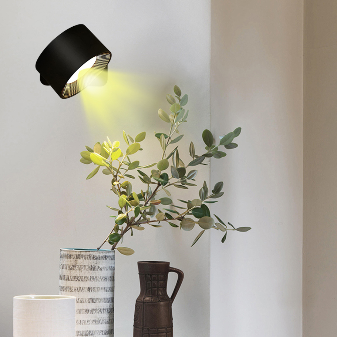Lámpara de pared LED moderna inalámbrica y recargable