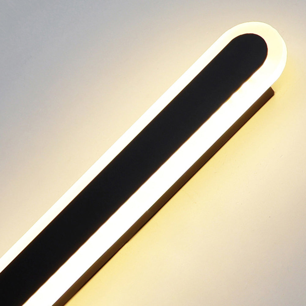Lámpara de pared para exterior moderna, negra, resistente al agua