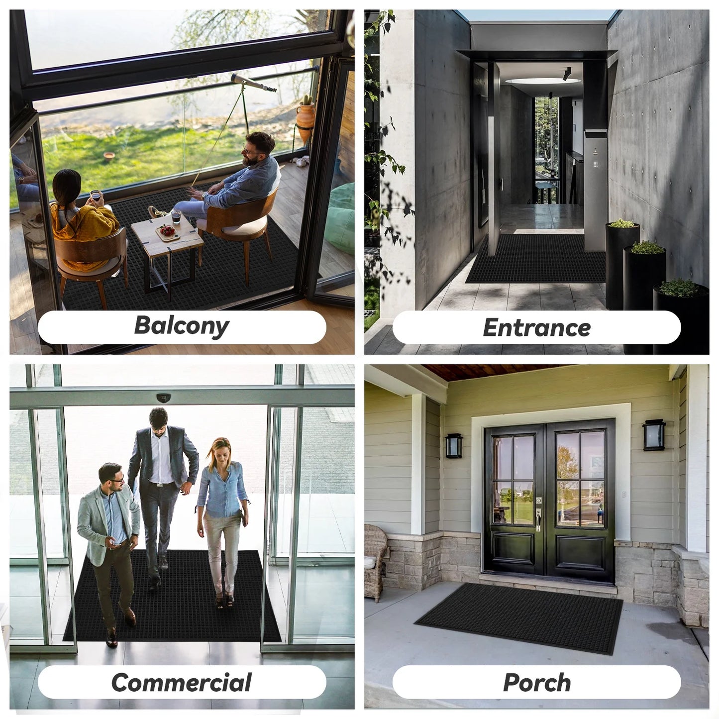 Tapis de porte extérieur durable antidérapant