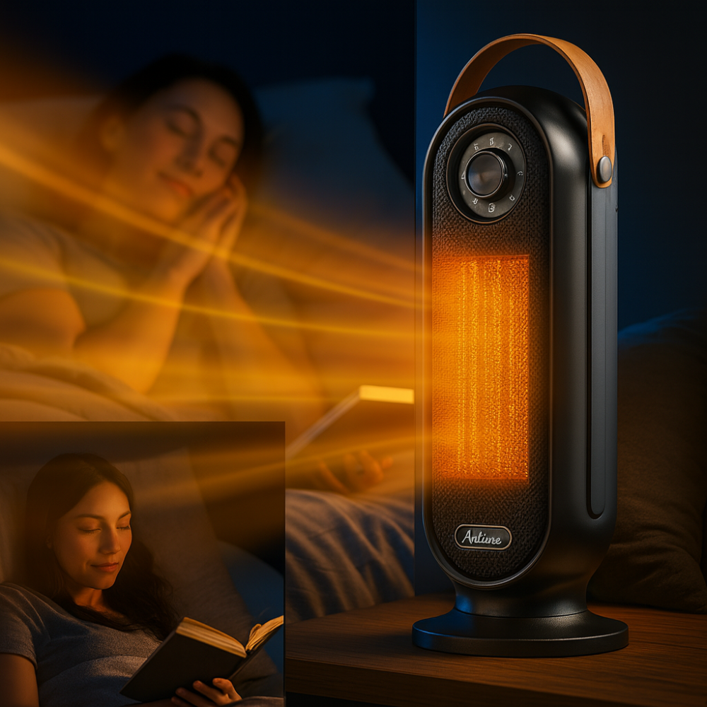 Chauffage électrique d'appoint 1500W portable intérieur avec télécommande