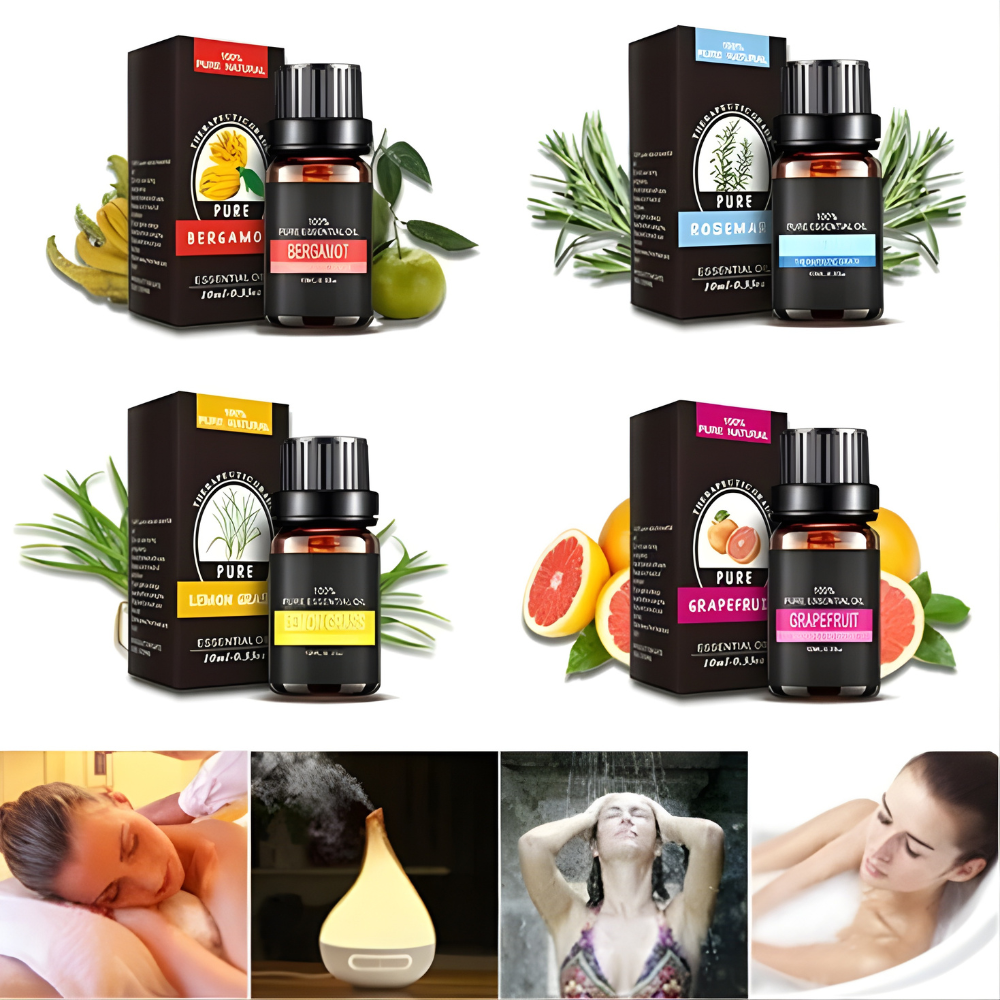Essential Oils Set Pure Plant Aromatherapy Diffuser Massage 10ml