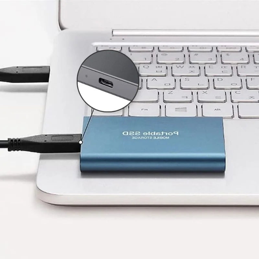 Unidad SSD externa de aluminio almacenamiento portátil