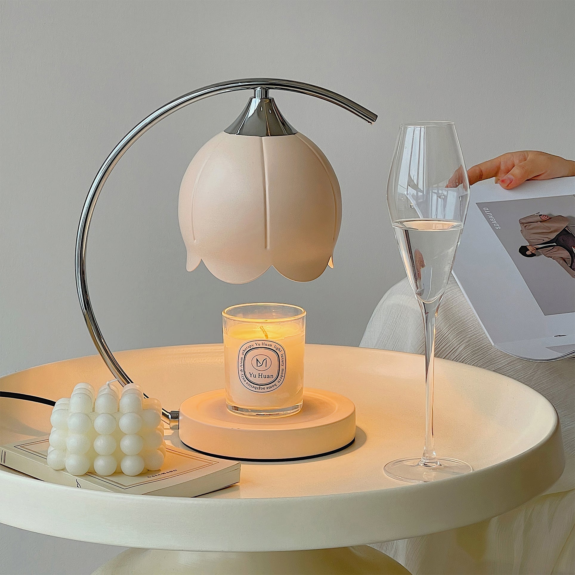 Table Lamp with Candle Wax Melt Warmer