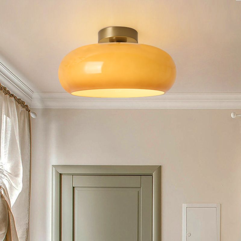 Vintage Round Glass Ceiling Light Fixture