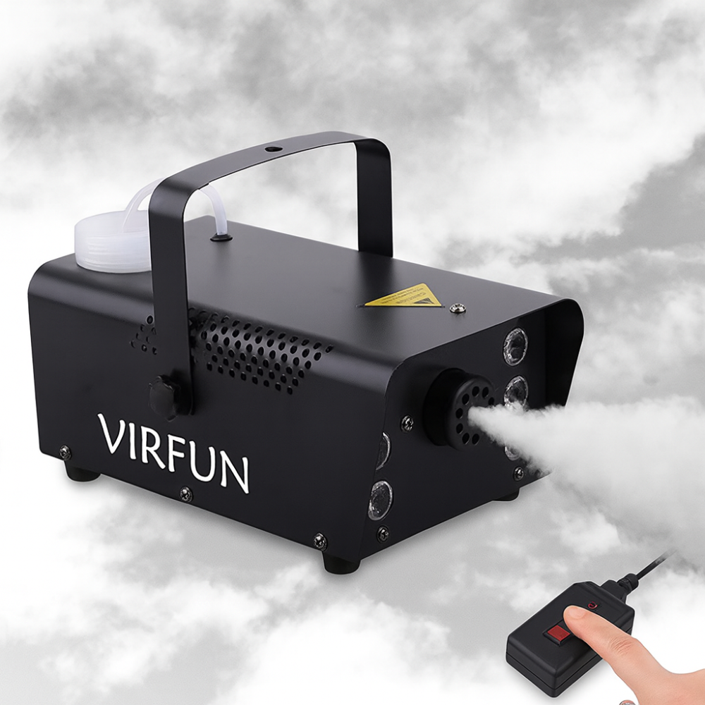 Machine à brouillard Halloween 500W LED RVB 12 couleurs Réservoir 500ml Télécommande