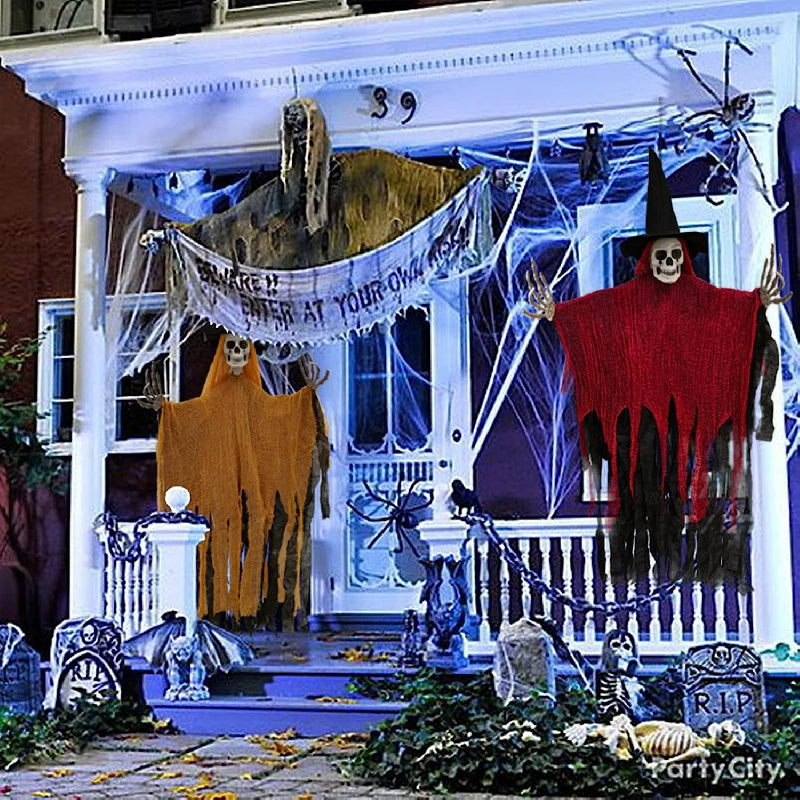 Set de decoración colgante de esqueleto fantasma para Halloween