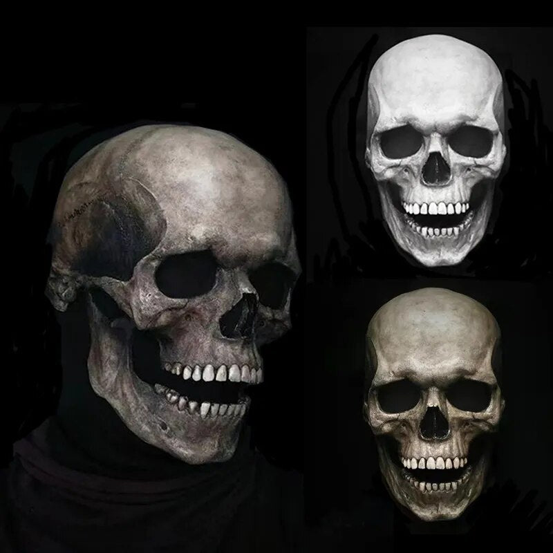 Máscara de calavera realista de cabeza completa para Halloween
