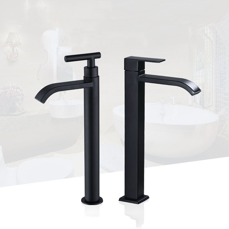 Robinet de lavabo mitigeur à levier unique noir mat