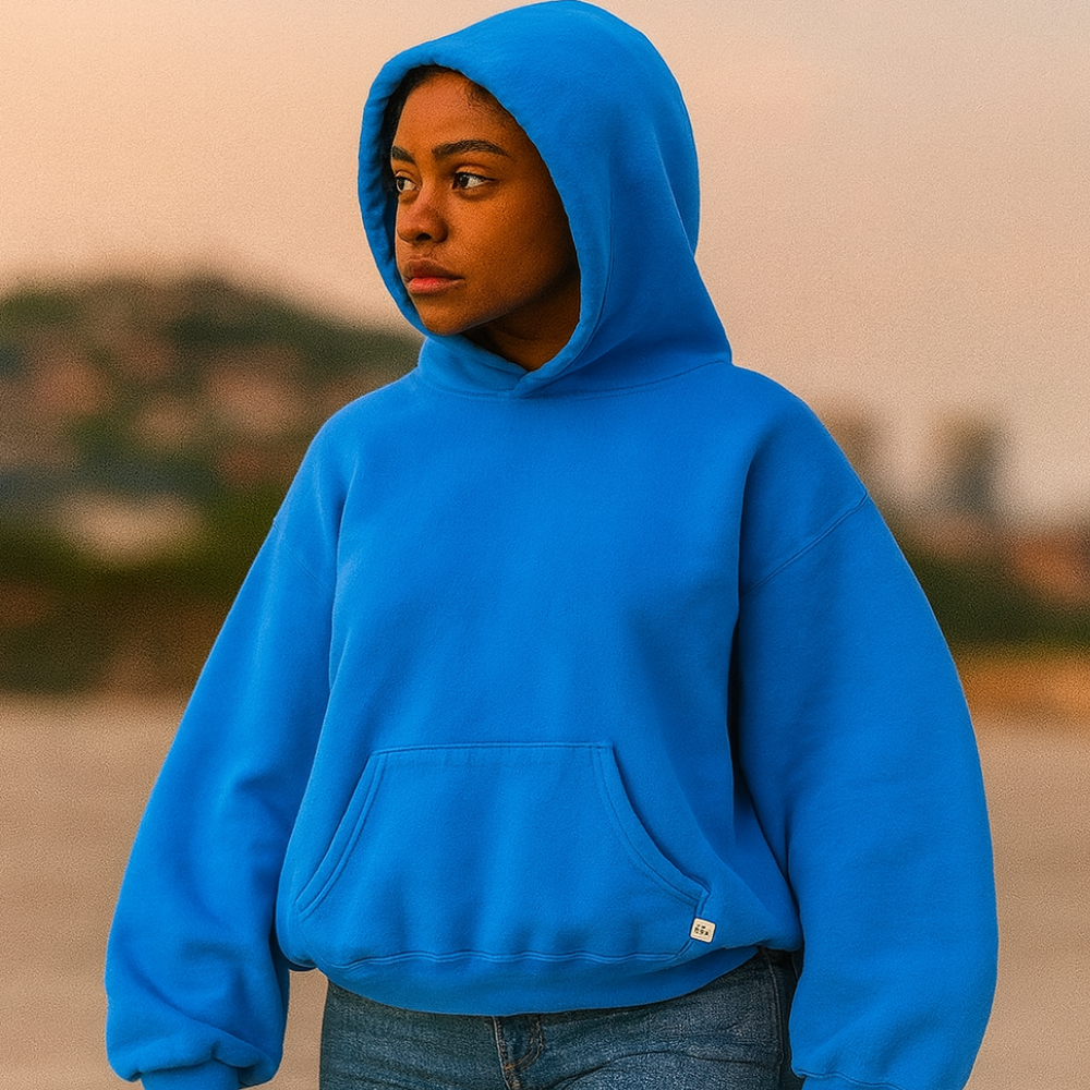 Hoodie Unisex Boxy Fit Cotton Fleece Urban Style Pullover
