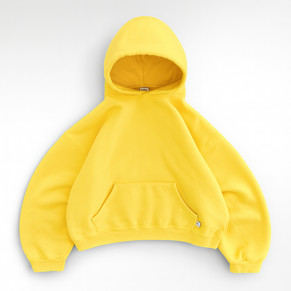 Hoodie Unisex Boxy Fit Cotton Fleece Urban Style Pullover