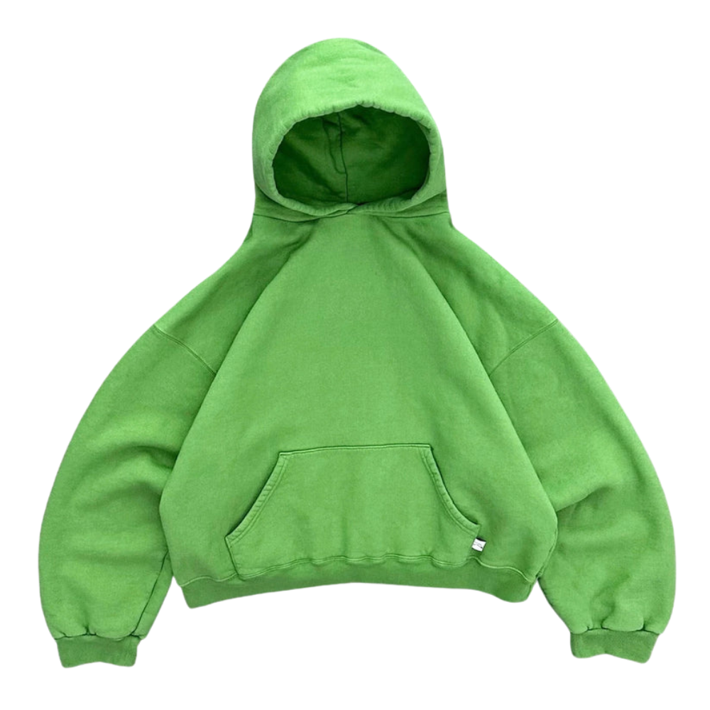 Hoodie Unisex Boxy Fit Cotton Fleece Urban Style Pullover