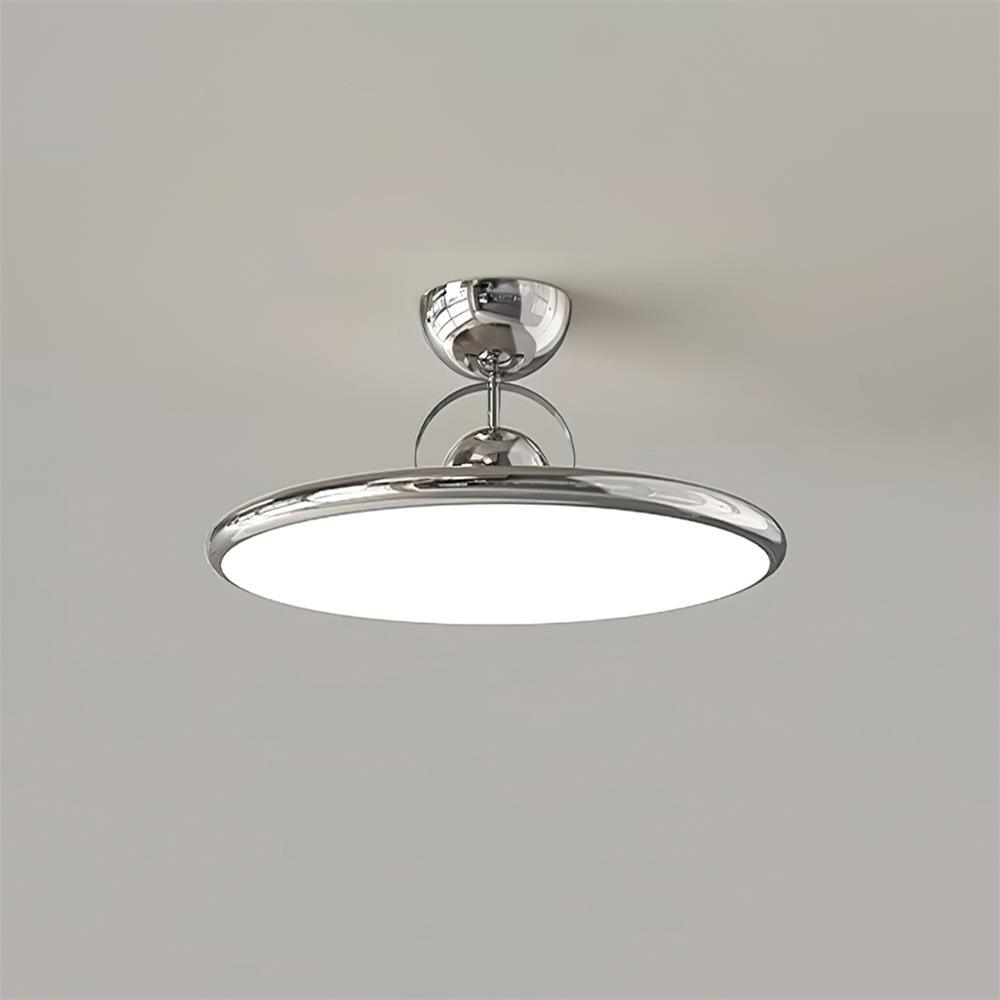 Lampada da soffitto moderna in metallo rotonda con LED