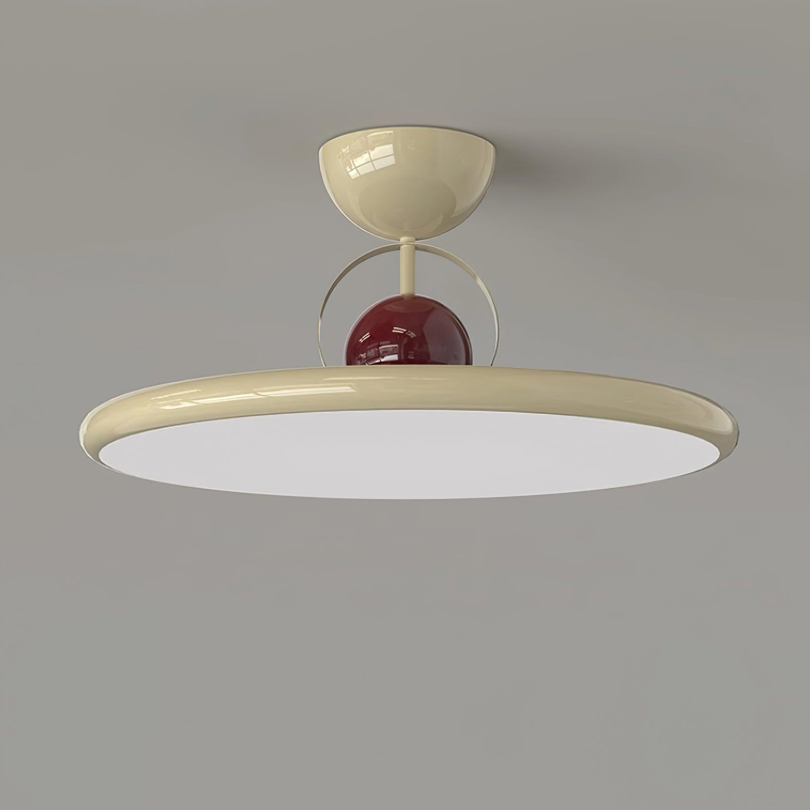 Lampada da soffitto moderna in metallo rotonda con LED
