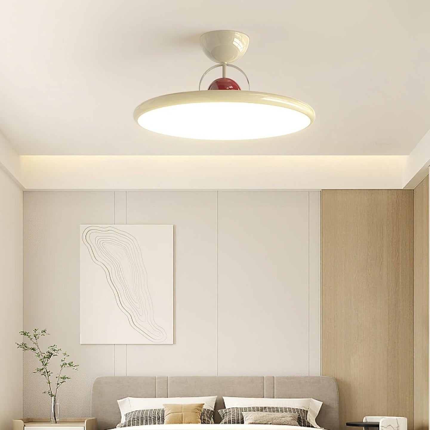 Lampada da soffitto moderna in metallo rotonda con LED