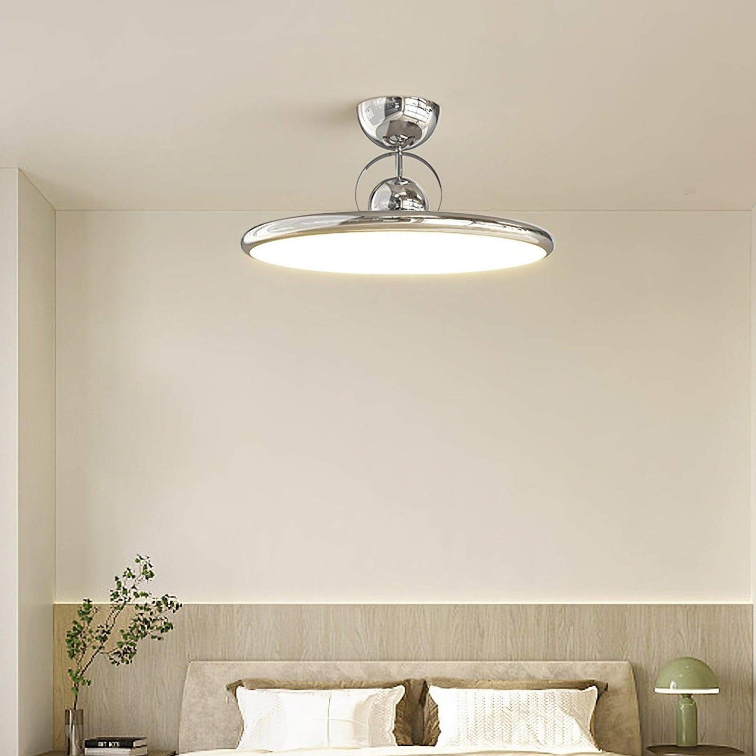 Lampada da soffitto moderna in metallo rotonda con LED