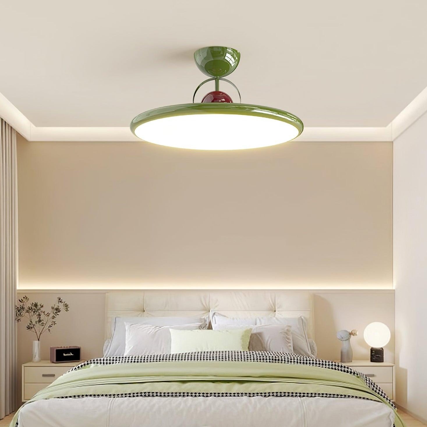 Lampada da soffitto moderna in metallo rotonda con LED