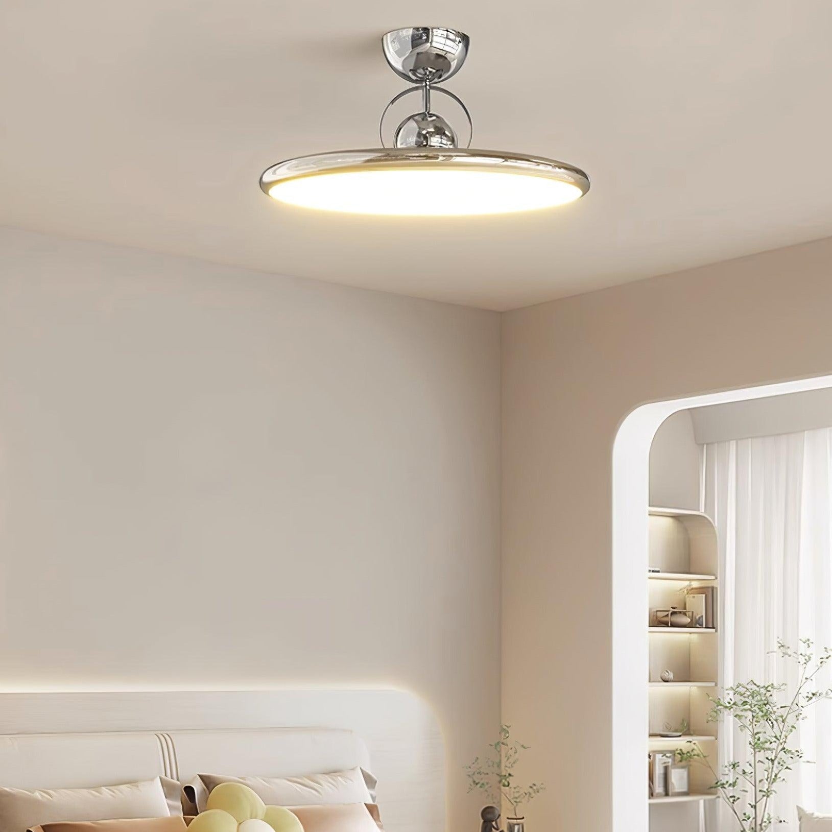 Lampada da soffitto moderna in metallo rotonda con LED