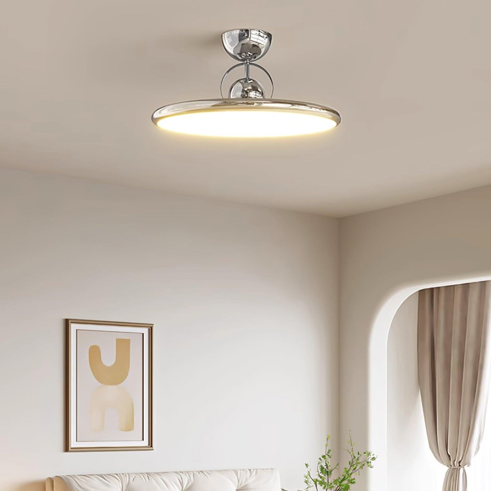 Lampada da soffitto moderna in metallo rotonda con LED