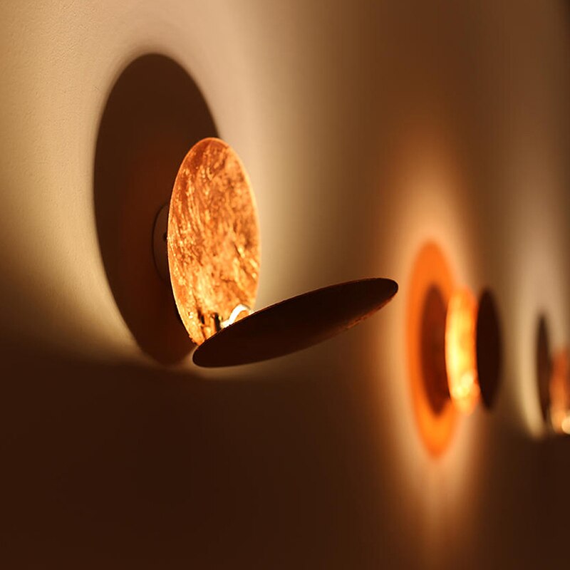 Lámpara de pared moderna redonda minimalista con luz LED
