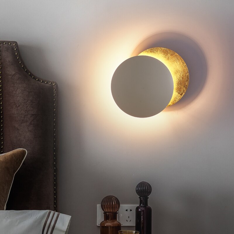 Lámpara de pared moderna redonda minimalista con luz LED