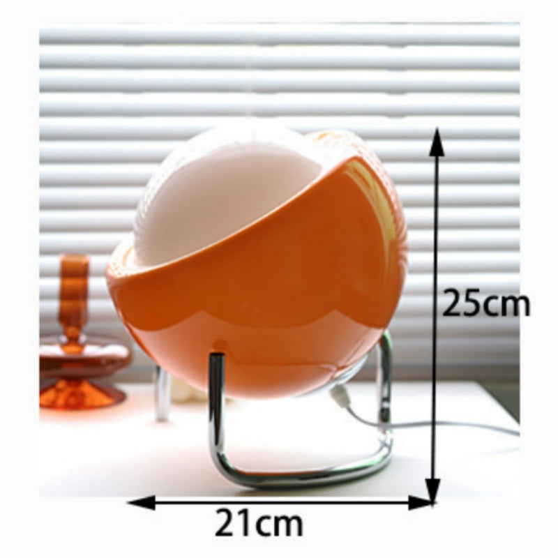 Lámpara de mesa retro de cristal LED para mesita de noche