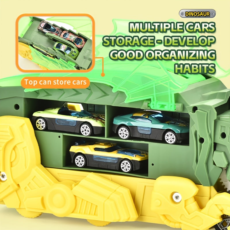 Kids Dinosaur Toy Car Garage Playset