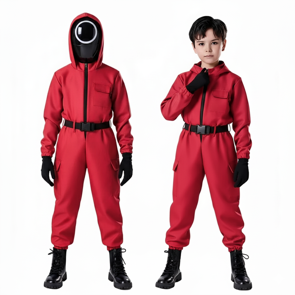 Disfraz de Halloween para Niños con Mono | Conjunto con Máscara con Capucha