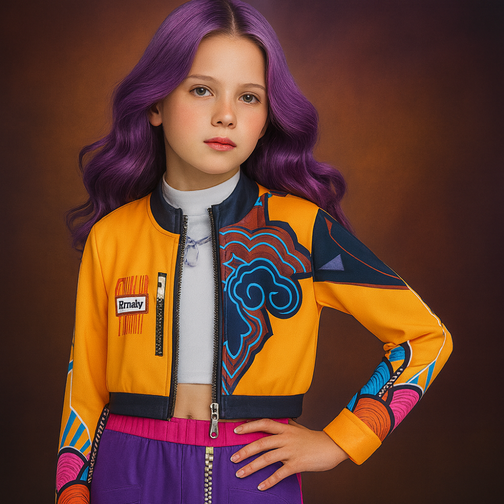 Costume Kpop Halloween pour enfants Veste scintillante Haut Short Tenue de danse