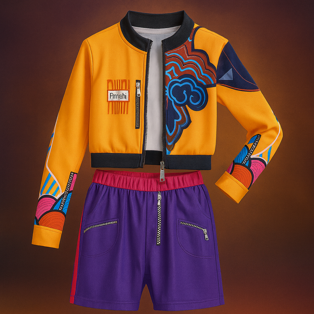 Costume Kpop Halloween pour enfants Veste scintillante Haut Short Tenue de danse