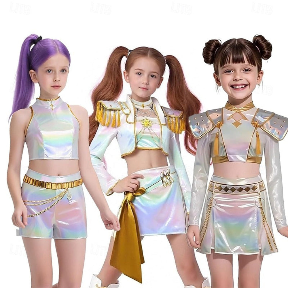 Kpop Costume Girls Holographic Outfit