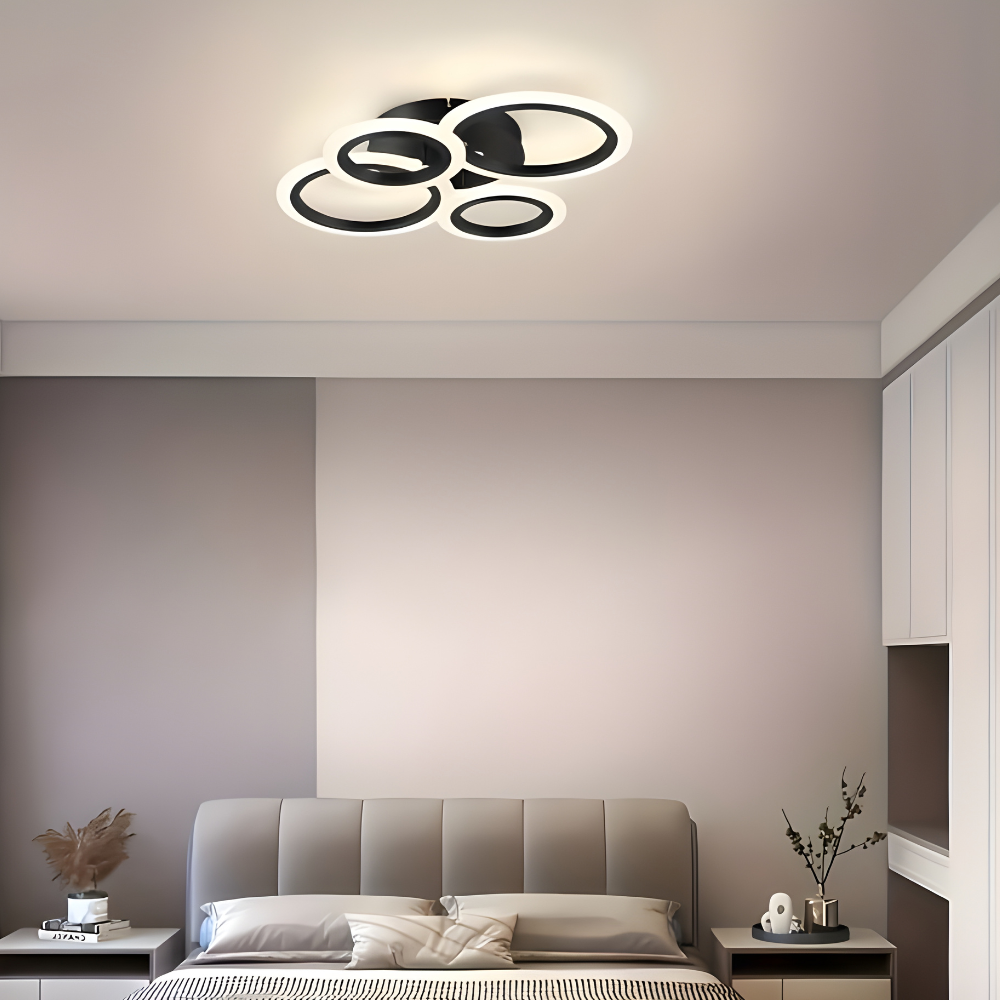 Lampada da soffitto LED a montaggio semi incassato Illuminazione moderna in metallo e acrilico