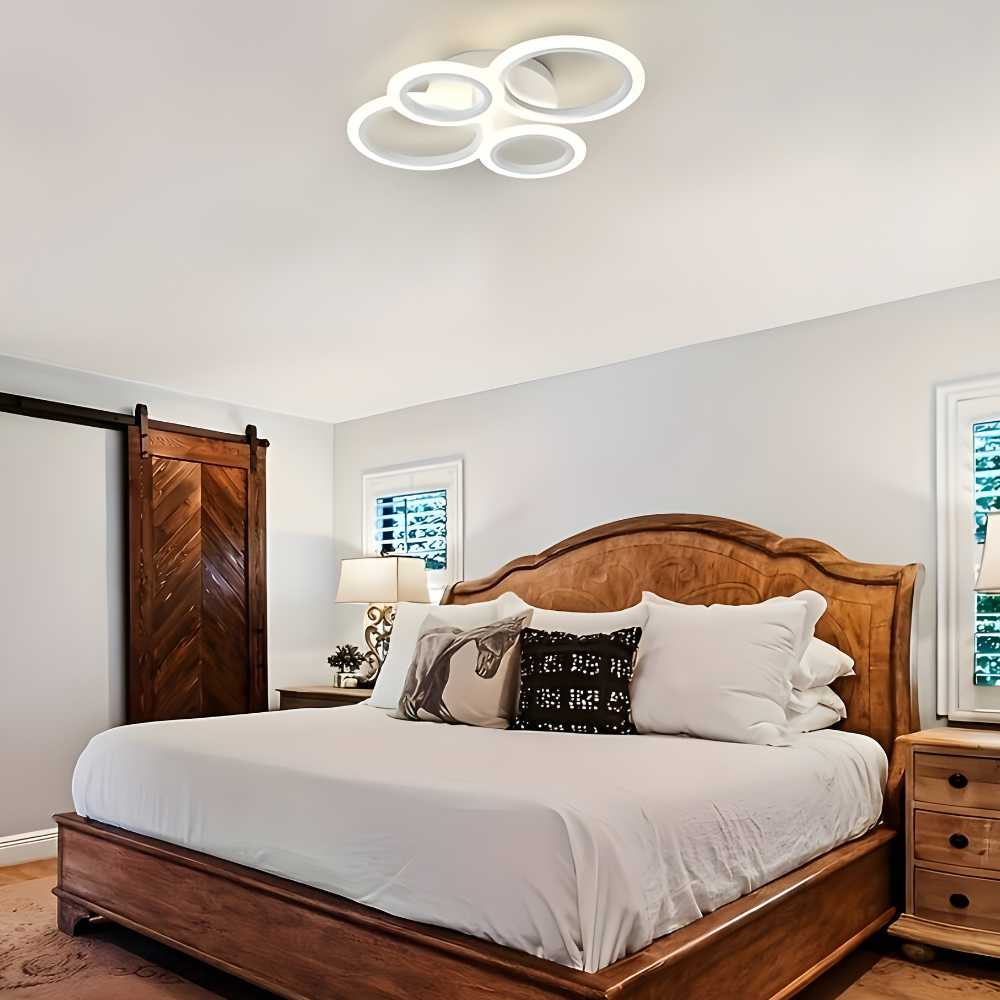 Lampada da soffitto LED a montaggio semi incassato Illuminazione moderna in metallo e acrilico