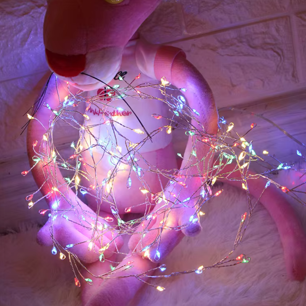 Guirlande lumineuse LED fée fil de cuivre éclairage décoratif intérieur extérieur